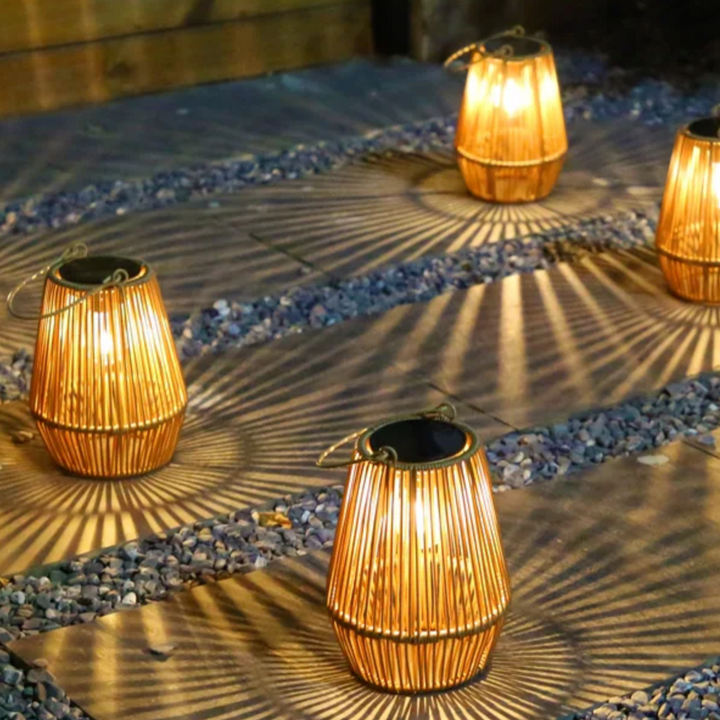 Rattan Solar Lantern – Outdoor Lighting