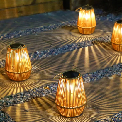 Rattan Solar Lantern – Outdoor Lighting