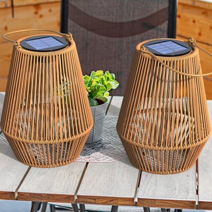 Rattan Solar Lantern – Outdoor Lighting