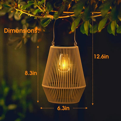 Rattan Solar Lantern – Outdoor Lighting