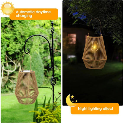 Rattan Solar Lantern – Outdoor Lighting