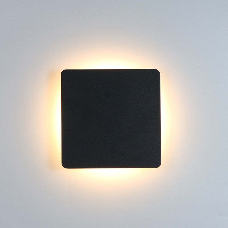 Indoor LED Wall Lamp – Round/Square Aluminum, 8W–18W, AC90–260V