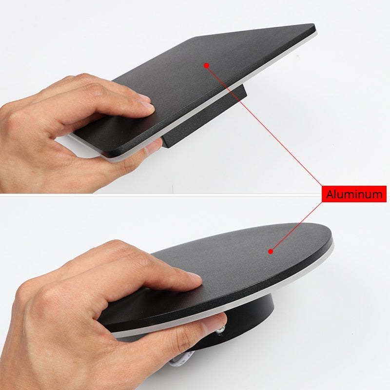 Indoor LED Wall Lamp – Round/Square Aluminum, 8W–18W, AC90–260V