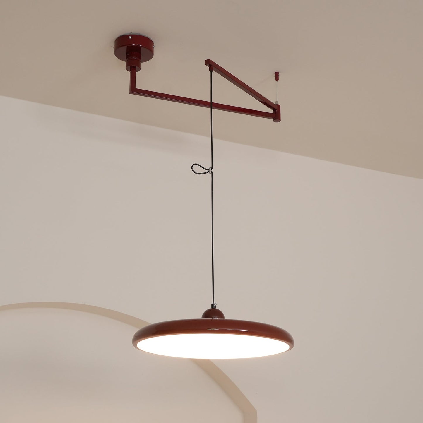 Industrial Pendant Light With Adjustable Arm
