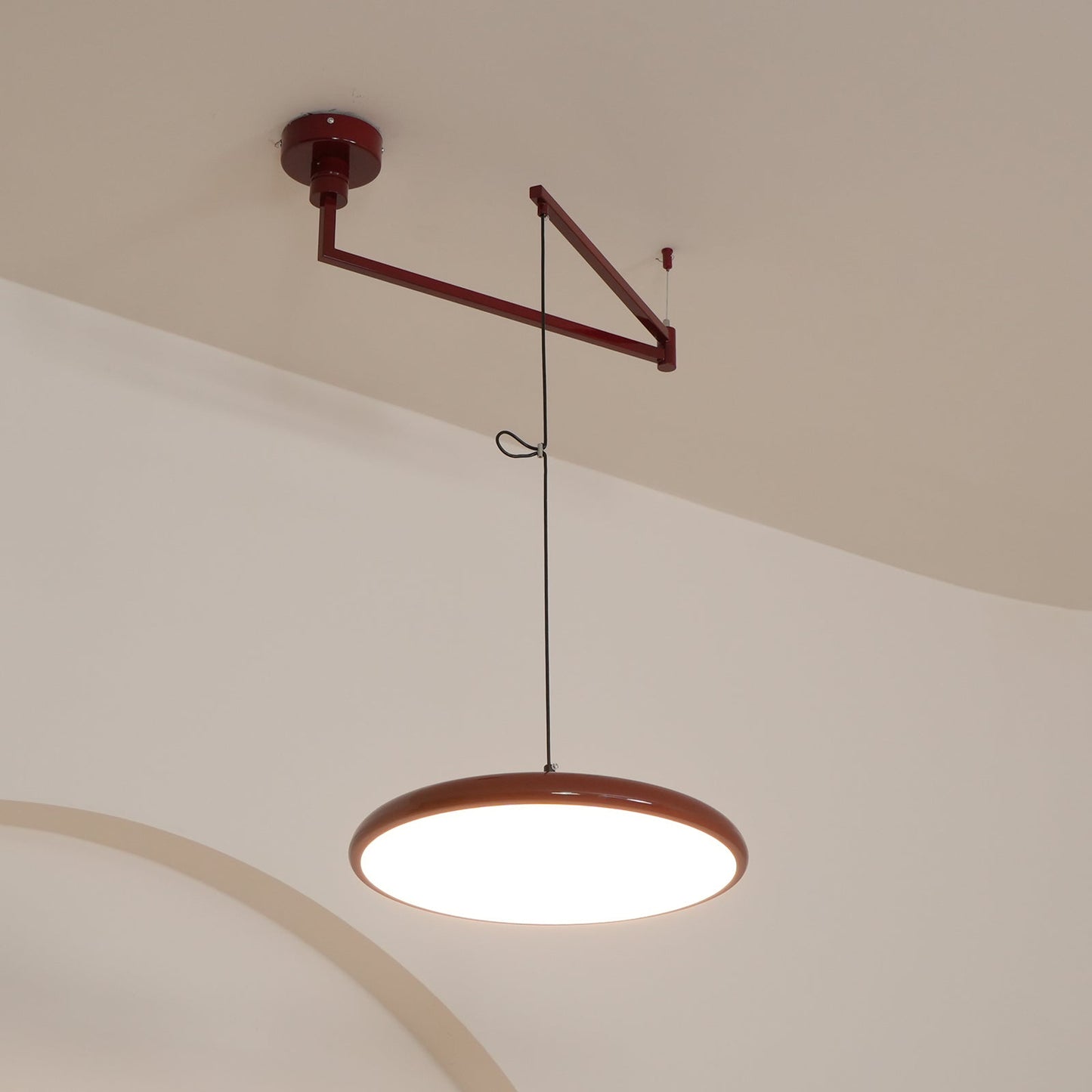 Industrial Pendant Light With Adjustable Arm