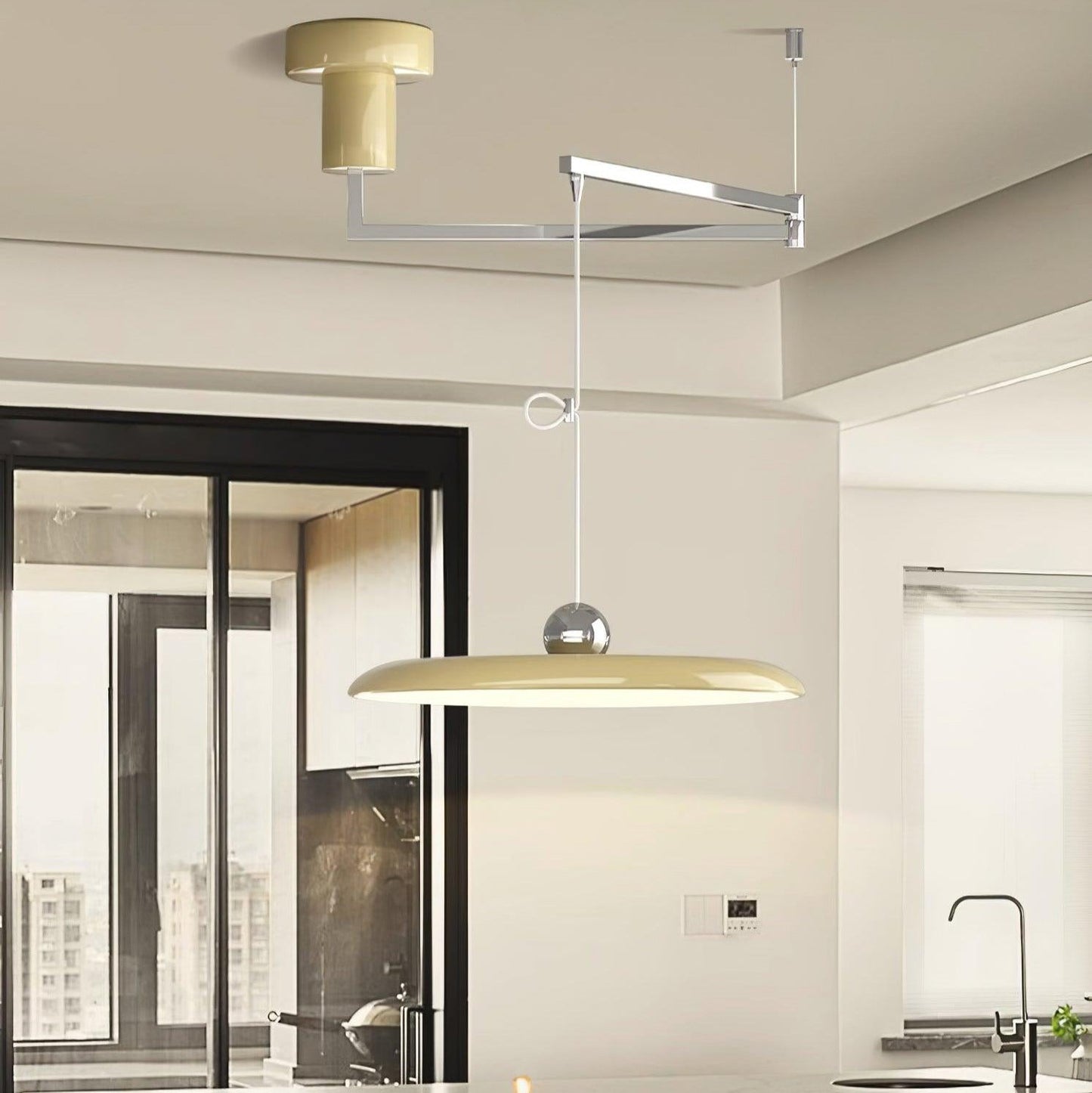 Industrial Pendant Light With Adjustable Arm