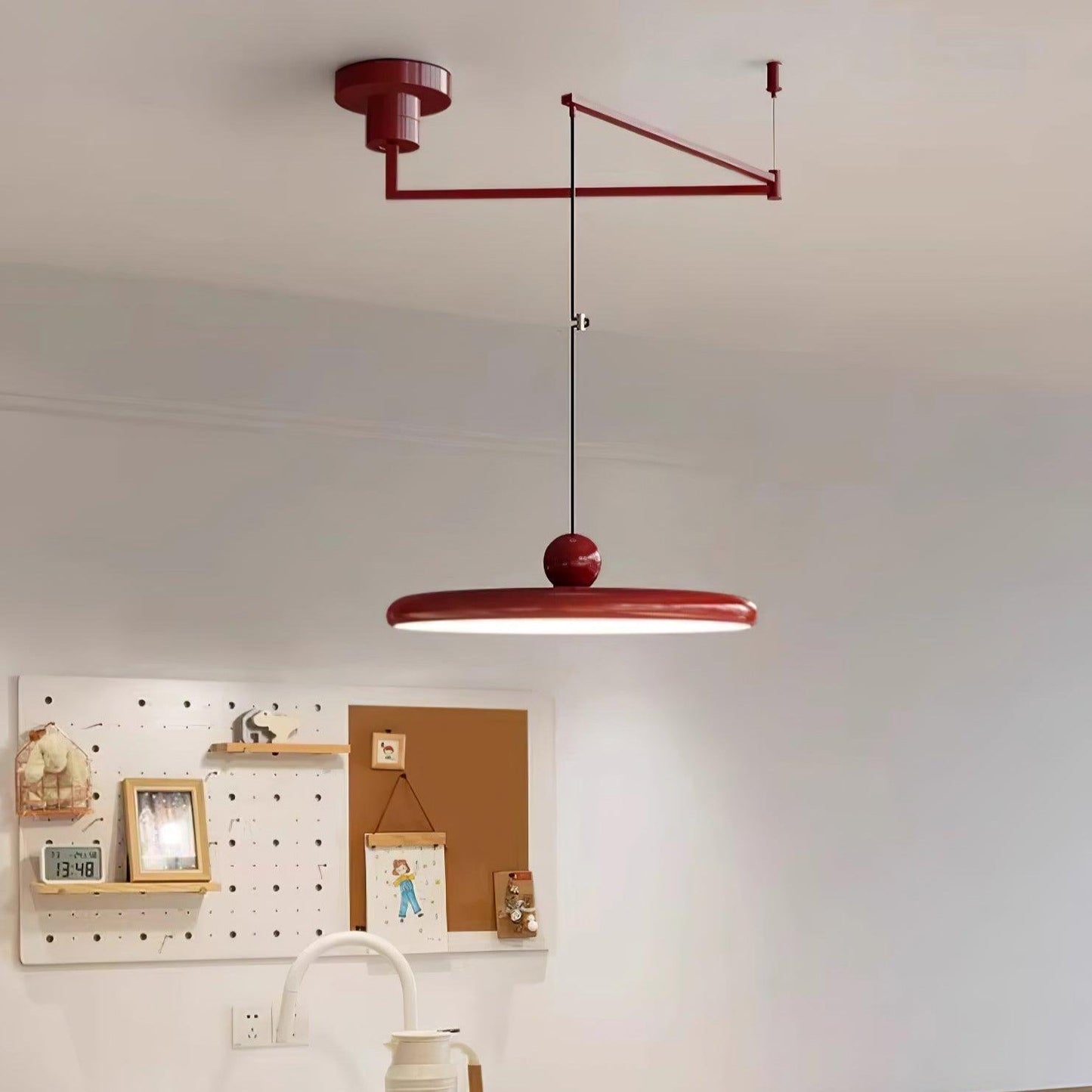 Industrial Pendant Light With Adjustable Arm
