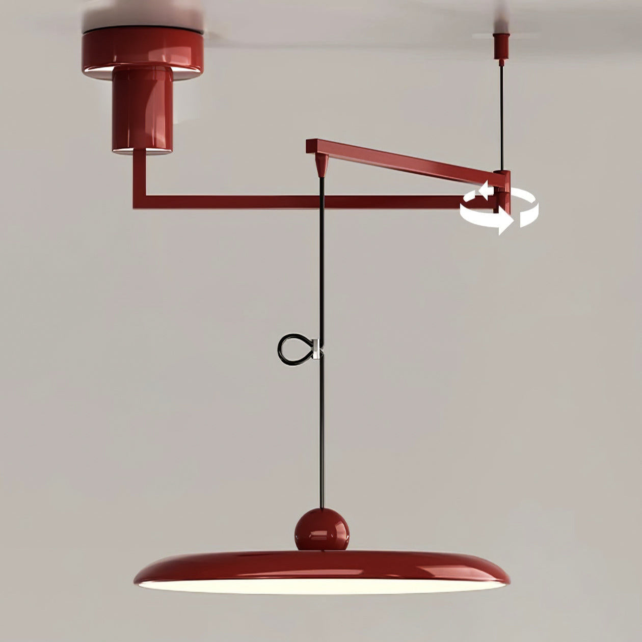 Industrial Pendant Light With Adjustable Arm