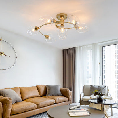 Nordic LED Ceiling Chandelier – Modern Glass Retro Pendant Lamp