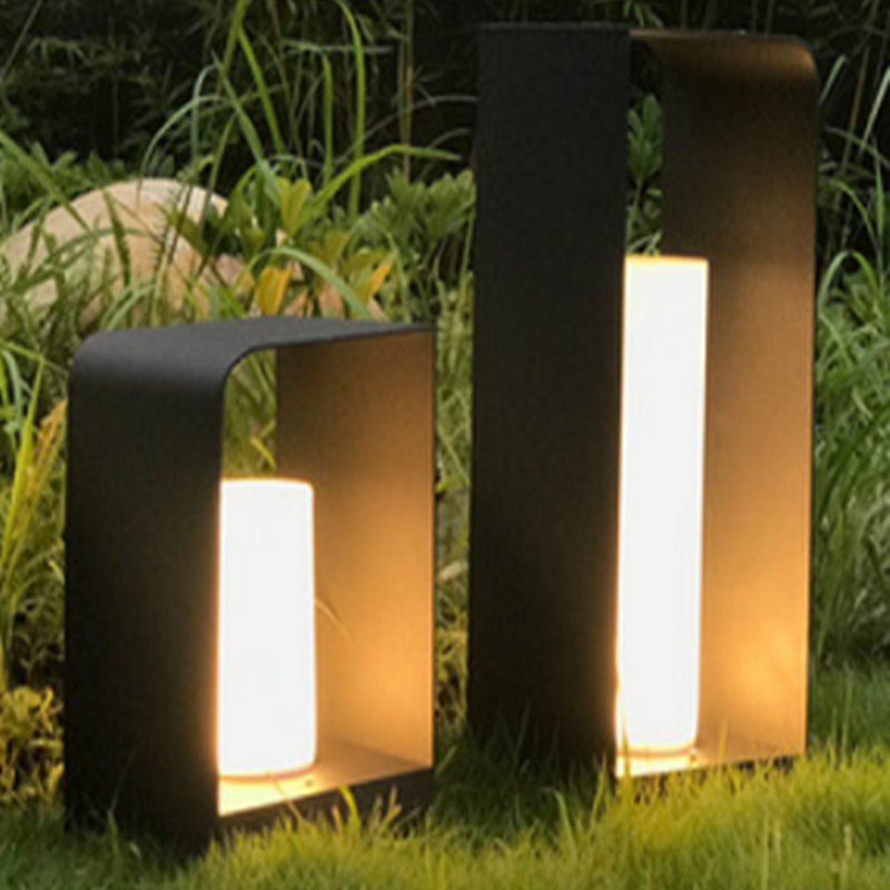 Orr Solar-Powered Outdoor Floor Lamp – Minimalist Cuboid Design
