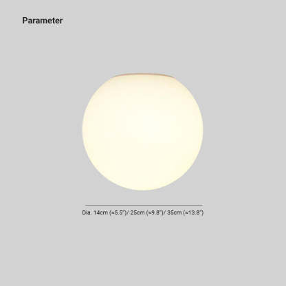 Modern Bubble Sphere Indoor Wall Lamp – White Glass Shade