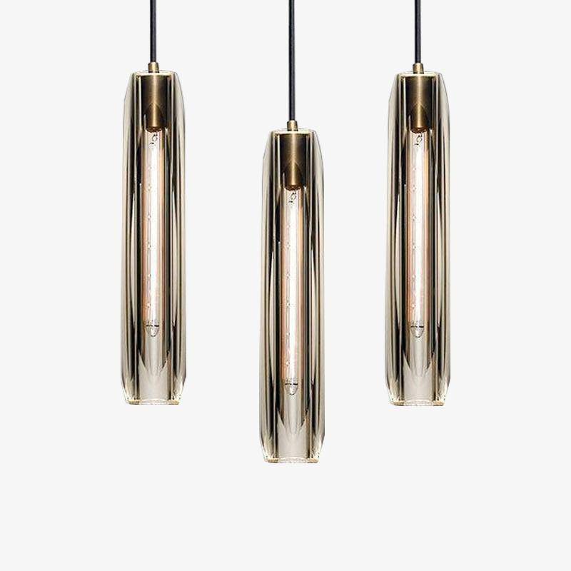 Brass LED Glass Pendant Lamp – Small Chandelier