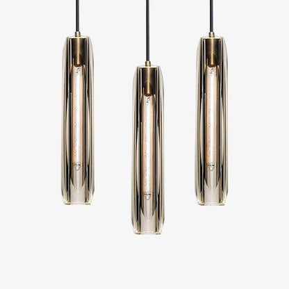 Brass LED Glass Pendant Lamp – Small Chandelier