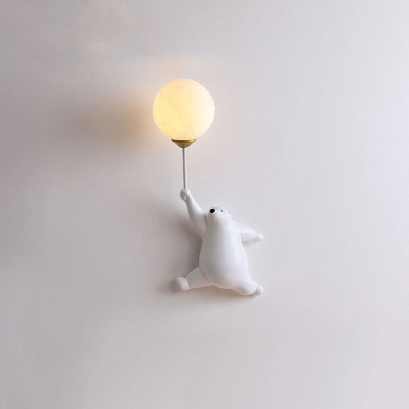 Fateh Bear Balloon Ceiling Light – LED Flush Mount, 3 Colours