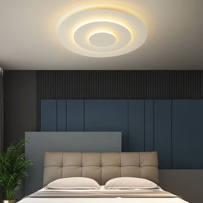 Quinn Geometric Flush Mount Ceiling Light – White, 19.7"