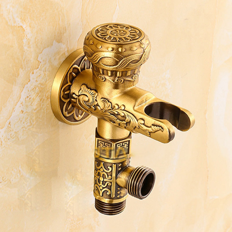 Antique Brass Bathroom Bidet Exquisite Carved With Hand Sprayer-Bidet Faucet-Index Bath