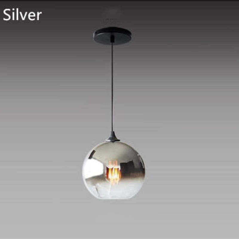 Levy Gradient Pendant Light – Modern Glass Globe, 5.9–15.8"