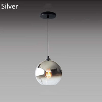 Levy Gradient Pendant Light – Modern Glass Globe, 5.9–15.8"