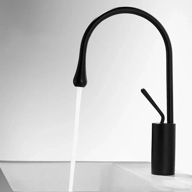 Basin Faucet Single Lever 360 Rotation Spout Modern Brass Mixer Tap-Basin Faucet-Index Bath-Black-Short-Index Bath