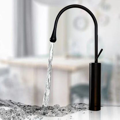 Basin Faucet Single Lever 360 Rotation Spout Modern Brass Mixer Tap-Basin Faucet-Index Bath-Black-Short-Index Bath