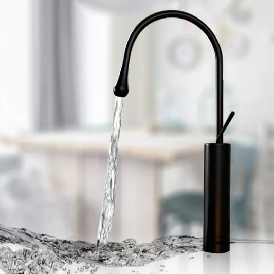 Basin Faucet Single Lever 360 Rotation Spout Modern Brass Mixer Tap-Basin Faucet-Index Bath-Black-Short-Index Bath
