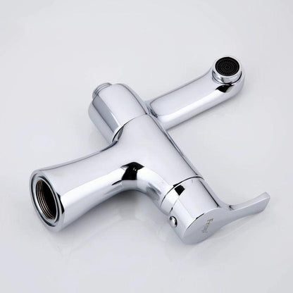 Shower Faucet - Basin Faucet With Hand Shower Cold And Hot Water Mixer Bathtub Faucet