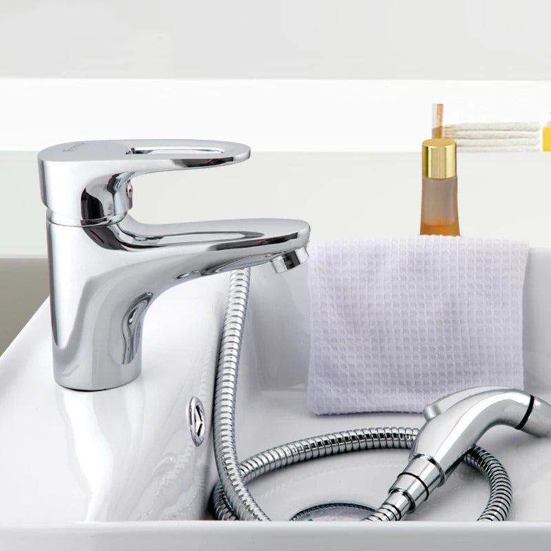 Shower Faucet - Basin Faucet With Hand Shower Cold And Hot Water Mixer Bathtub Faucet