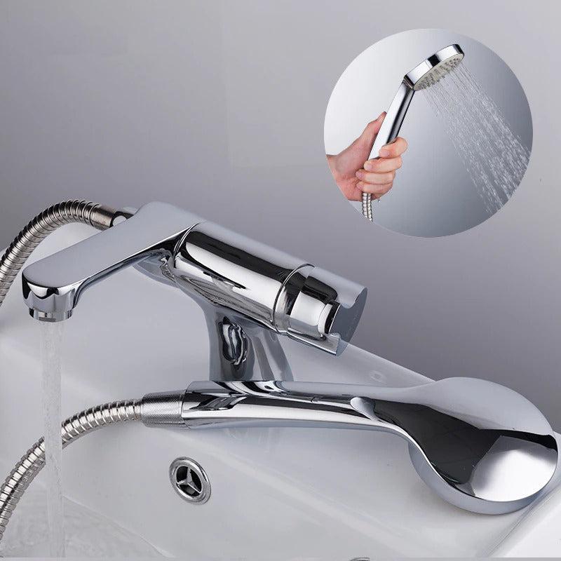 Shower Faucet - Basin Faucet With Hand Shower Cold And Hot Water Mixer Bathtub Faucet