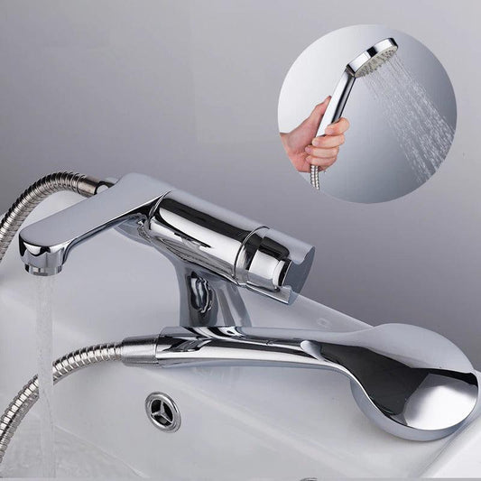 Shower Faucet - Basin Faucet With Hand Shower Cold And Hot Water Mixer Bathtub Faucet