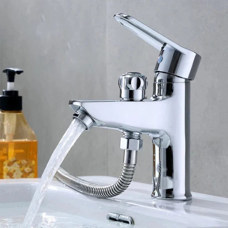 Bathroom Basin Faucet Single Handle Tap Sink Faucet with Shower Head-Shower Faucet-Index Bath-A-Index Bath