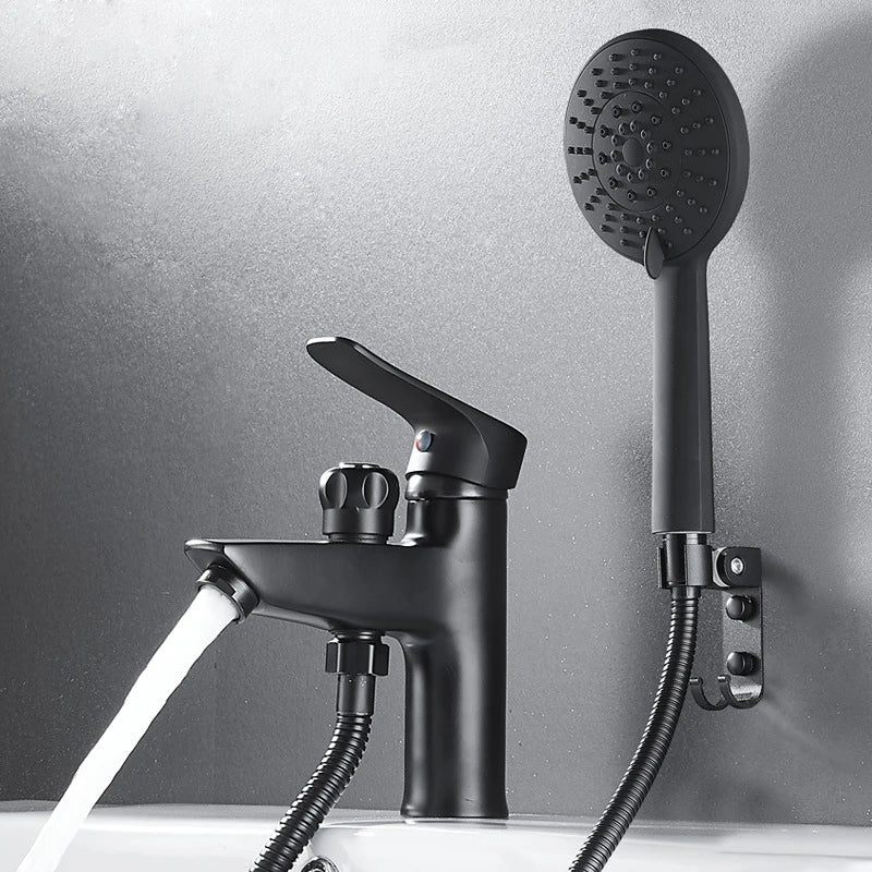 Bathroom Basin Faucet Single Handle Tap Sink Faucet with Shower Head-Shower Faucet-Index Bath-A-Index Bath