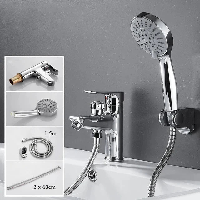 Bathroom Basin Faucet Single Handle Tap Sink Faucet with Shower Head-Shower Faucet-Index Bath-C-Index Bath
