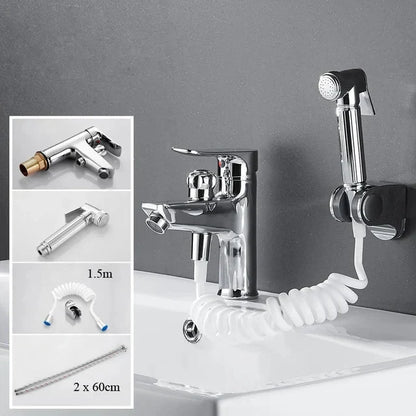 Bathroom Basin Faucet Single Handle Tap Sink Faucet with Shower Head-Shower Faucet-Index Bath-E-Index Bath