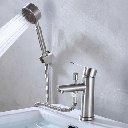 Basin Faucet - Bathroom Deck Mounted Sink Mixer Tap With Shower Head
