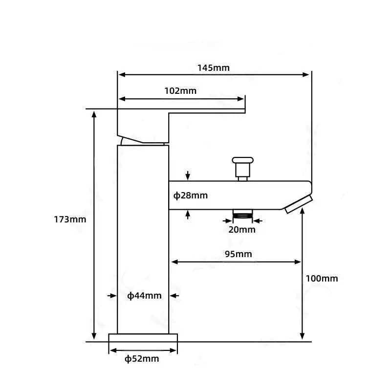 Bathroom Deck Mounted Sink Mixer Tap with Shower Head-Basin Faucet-Index Bath