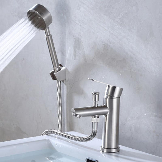 Basin Faucet - Bathroom Deck Mounted Sink Mixer Tap With Shower Head
