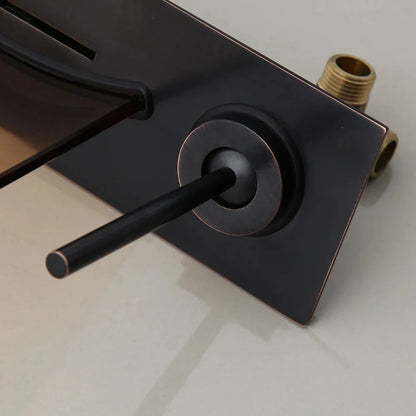 Bathroom Faucet Glass Spout Waterfall Bathtub Faucet Single Handle Tap-Shower Faucet-Index Bath-ORB-Index Bath
