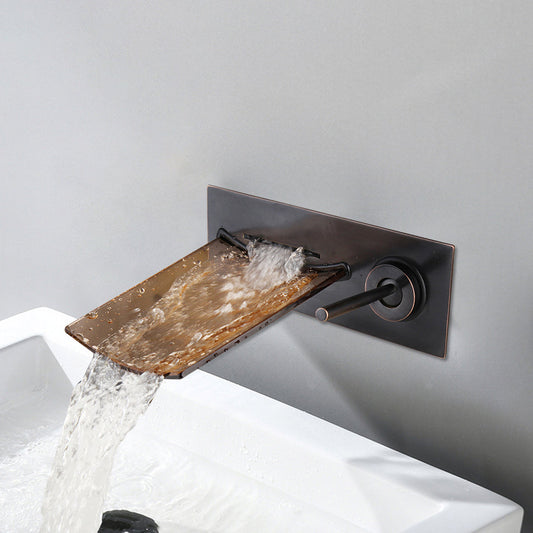 Bathroom Faucet Glass Spout Waterfall Bathtub Faucet Single Handle Tap-Shower Faucet-Index Bath-ORB-Index Bath