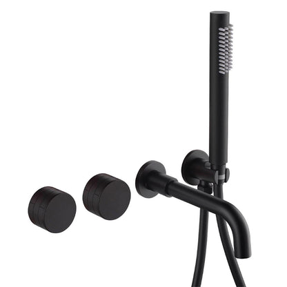 Bathroom Shower Faucet Set Mixer Valve Brushed Hand Bath Tub Spout-Shower Faucet-Index Bath