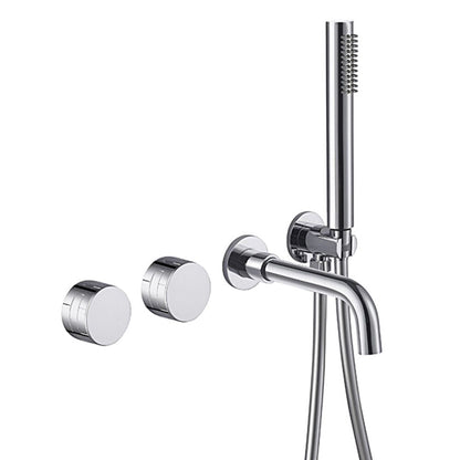 Bathroom Shower Faucet Set Mixer Valve Brushed Hand Bath Tub Spout-Shower Faucet-Index Bath