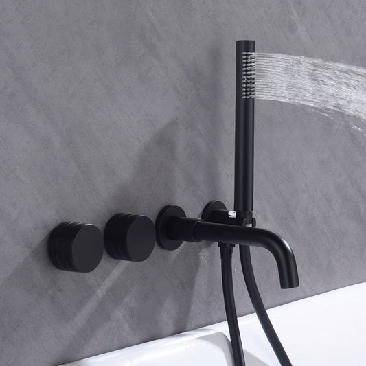Bathroom Shower Faucet Set Mixer Valve Brushed Hand Bath Tub Spout-Shower Faucet-Index Bath