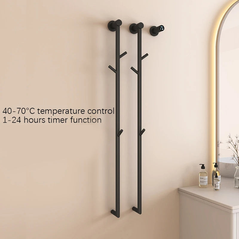Bathroom Towel Warmer Fast Drying Electric Heated Towel Rack-Towel Bars & Hooks-Index Bath-Black-A-110V-Index Bath