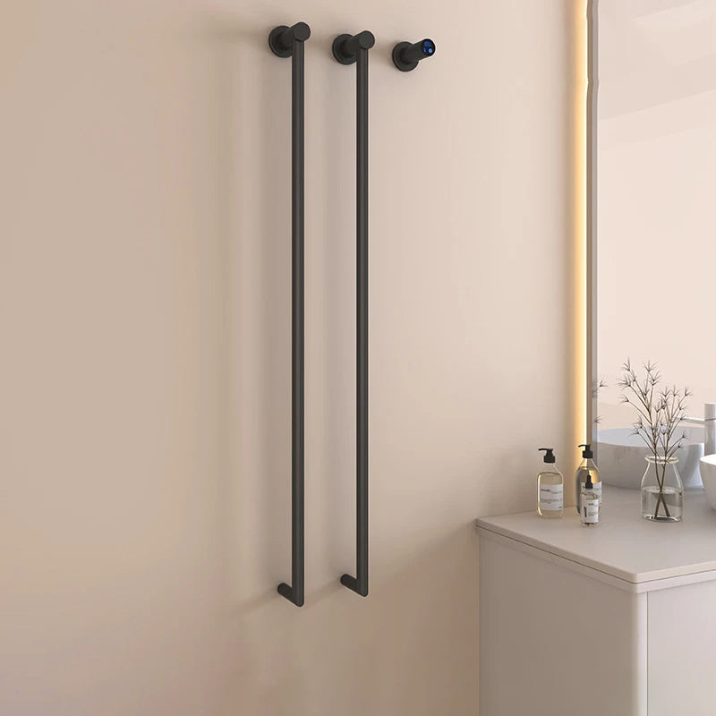 Bathroom Towel Warmer Fast Drying Electric Heated Towel Rack-Towel Bars & Hooks-Index Bath-Black-B-110V-Index Bath