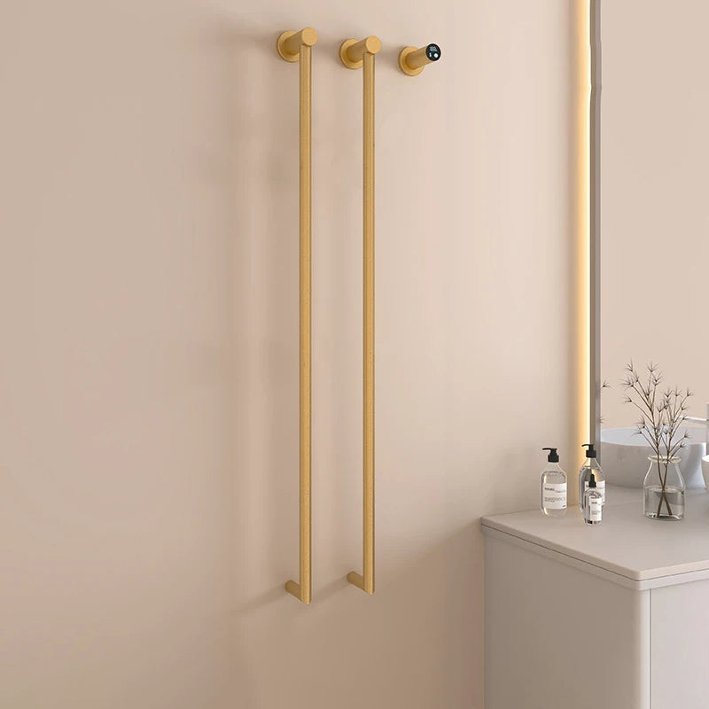 Bathroom Towel Warmer Fast Drying Electric Heated Towel Rack-Towel Bars & Hooks-Index Bath-Brushed Gold-B-110V-Index Bath