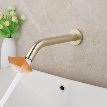 Basin Faucet - Black Chrome Brass Lavatory Bathroom Faucet Wall Mount Free Touch Sensor Faucet