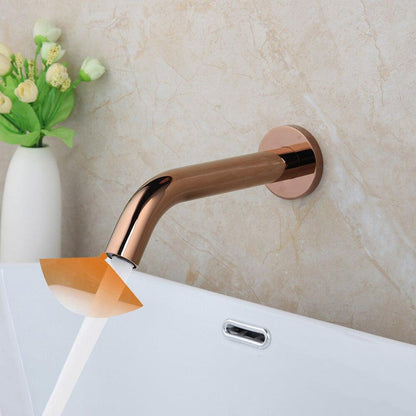 Basin Faucet - Black Chrome Brass Lavatory Bathroom Faucet Wall Mount Free Touch Sensor Faucet