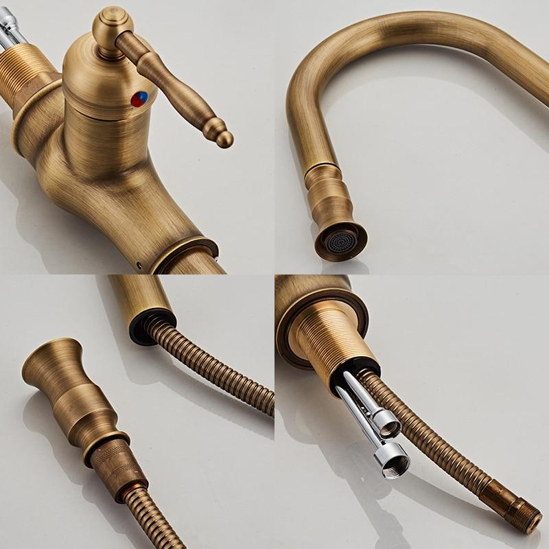 Kitchen Faucet - 360 Degree Swivel Water Mixer Pull Down Faucet