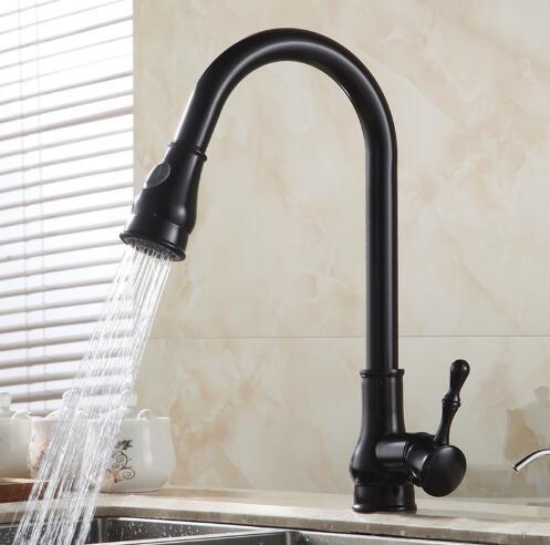 Kitchen Faucet - 360 Degree Swivel Water Mixer Pull Down Faucet