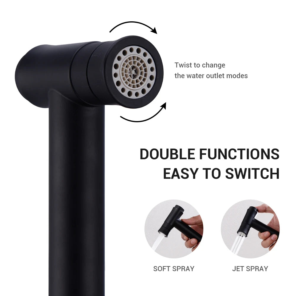 Brass Double Mode Hot and Cold Handheld Bidet Set 4 Colors Spray Handheld Bidet-Bidet Faucet-Index Bath
