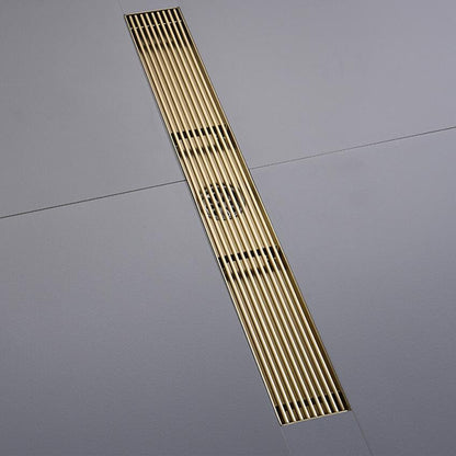 Bath Drains - Brushed Gold Floor Drain Stainless Steel Bathroom Anti-Odor Drain